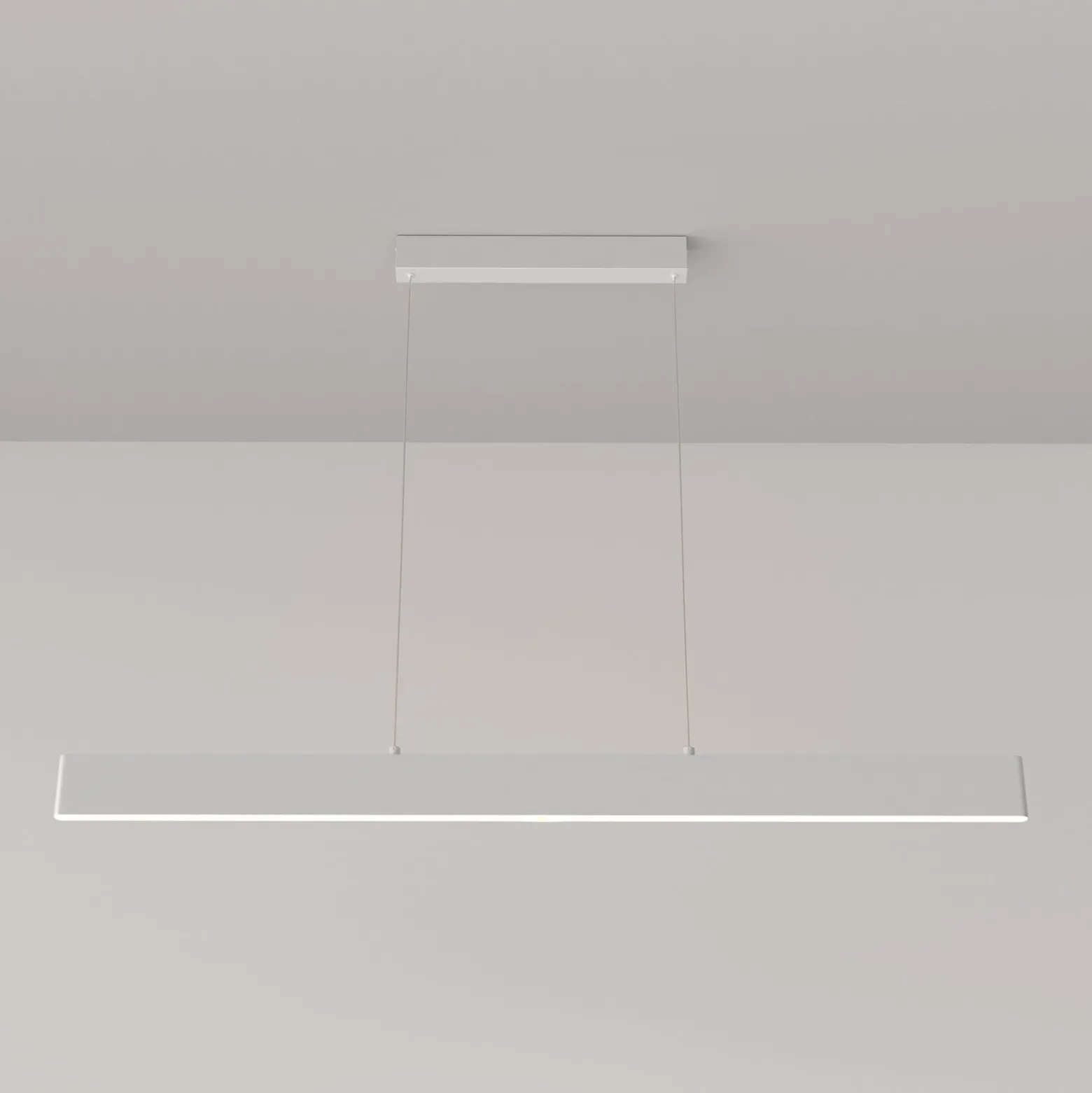Maytoni LED-Hängeleuchte Step, weiß, 118,5 cm, 3.000 K, Alu