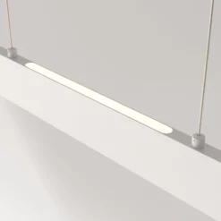 Maytoni LED-Hängeleuchte Step, weiß, 118,5 cm, 3.000 K, Alu
