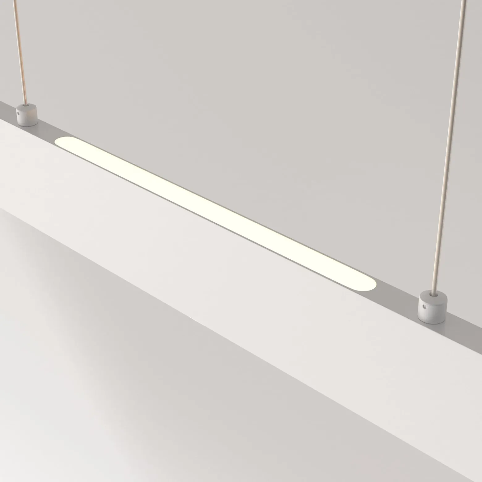 Maytoni LED-Hängeleuchte Step, weiß, 118,5 cm, 3.000 K, Alu