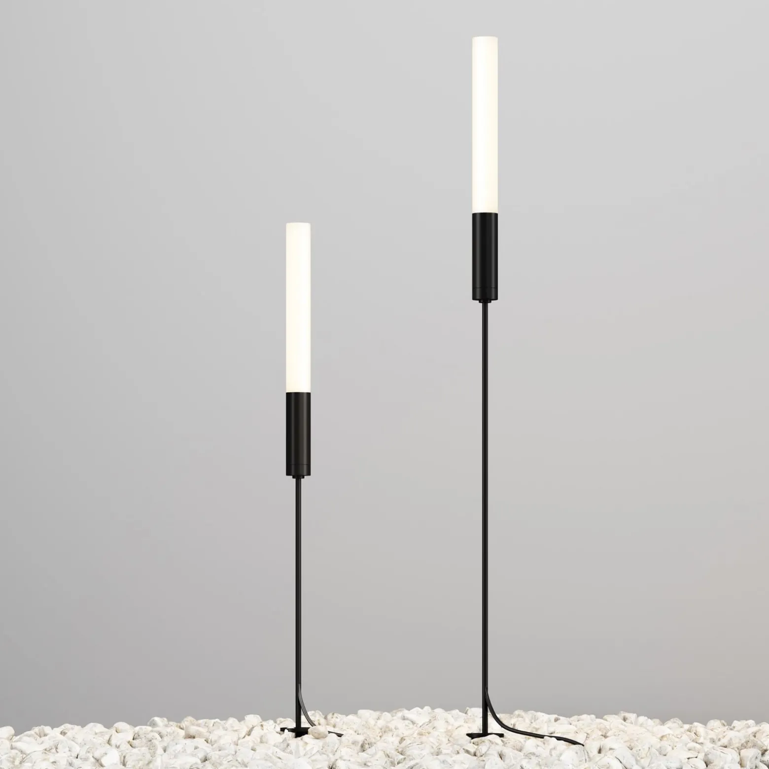 Maytoni LED-Wegeleuchte Flare, 59cm, Erdspieß, graphit, IP65