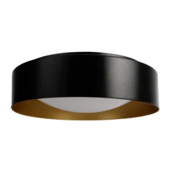 MEGAMAN LED-Deckenlampe Renzo XChange schwarz/gold CCT, IP44