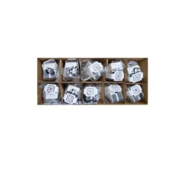 MEGAMAN LED-Einbauspot Tego Slim, 10er-Pack, 2.800 K, nickel