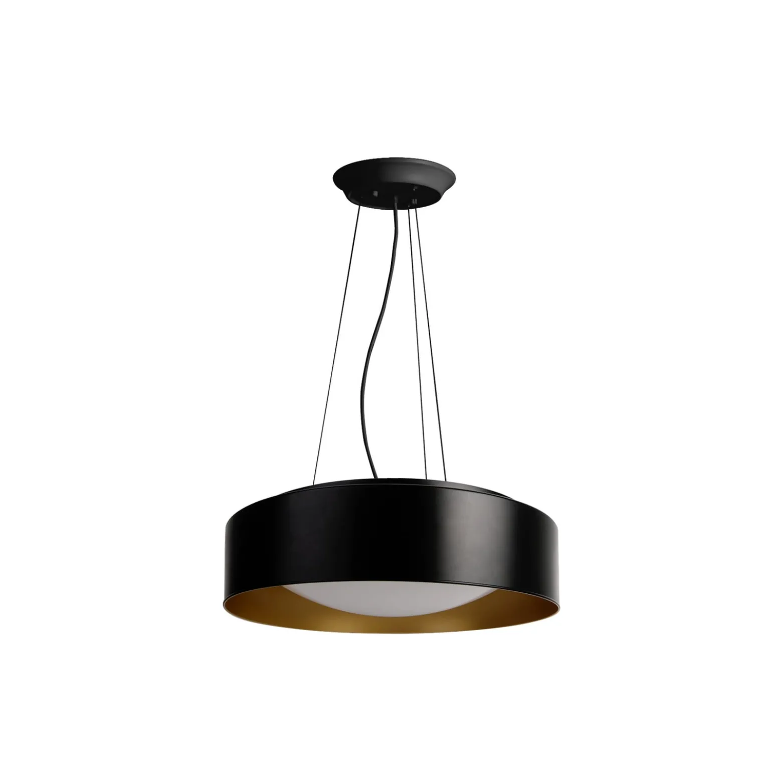 MEGAMAN LED-Hängelampe Renzo XChange schwarz/gold CCT, IP44