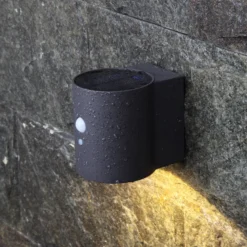 Megatron Loky LED-Solarwandleuchte, Sensor, rund