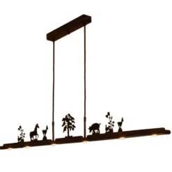 Menzel Anteo LED-Hängeleuchte, 7 Bauernhofmotive
