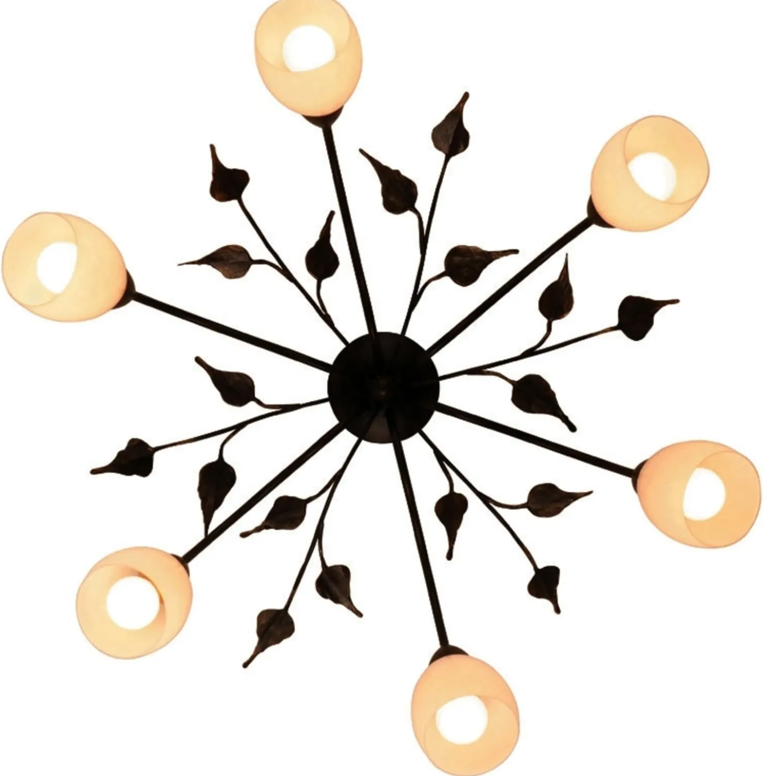Menzel Chalet - florale Deckenlampe mit Glastulpen