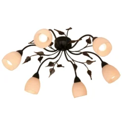 Menzel Chalet - florale Deckenlampe mit Glastulpen