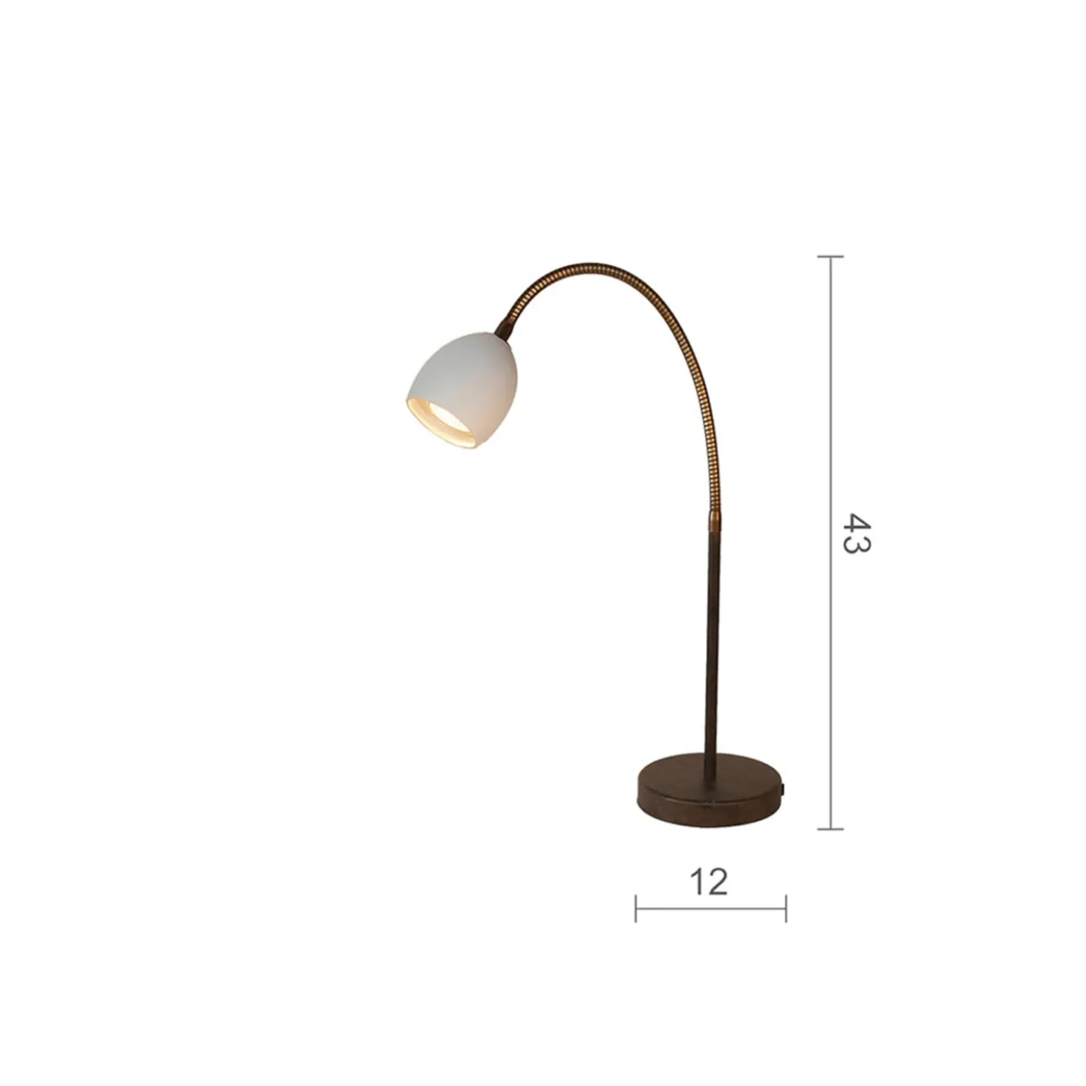 Menzel Provence matt Tischlampe mit Flexarm