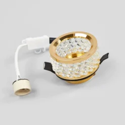 Mit Kristallschmuck -Einbauleuchte Iwen gold