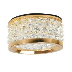 Mit Kristallschmuck -Einbauleuchte Iwen gold