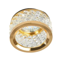 Mit Kristallschmuck -Einbauleuchte Iwen gold