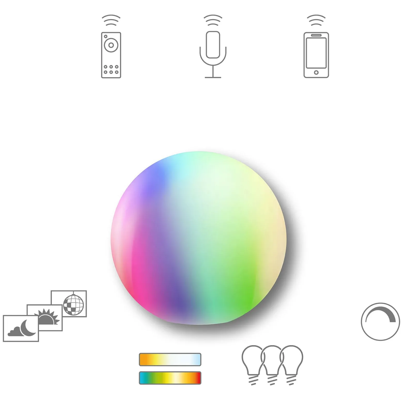 Müller Licht tint Calluna LED-Leuchtkugel IP44