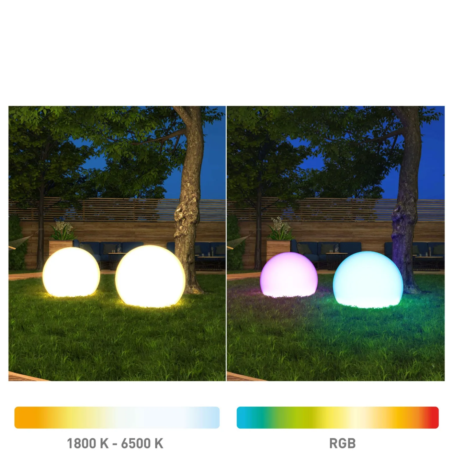 Müller Licht tint Calluna LED-Leuchtkugel IP44