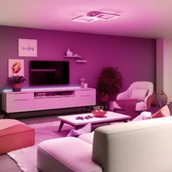 Müller Licht tint LED-Deckenleuchte Cano, RGB, CCT, silber