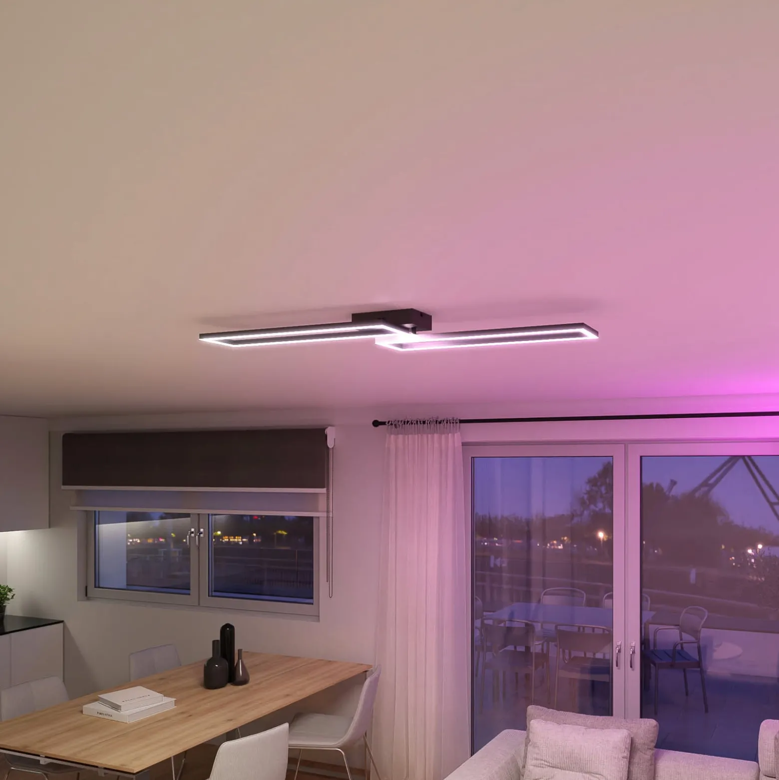 Müller Licht tint LED-Deckenleuchte Ciso, RGB, CCT, schwarz