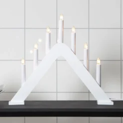 Modern designter Kerzenleuchter Jarve weiß