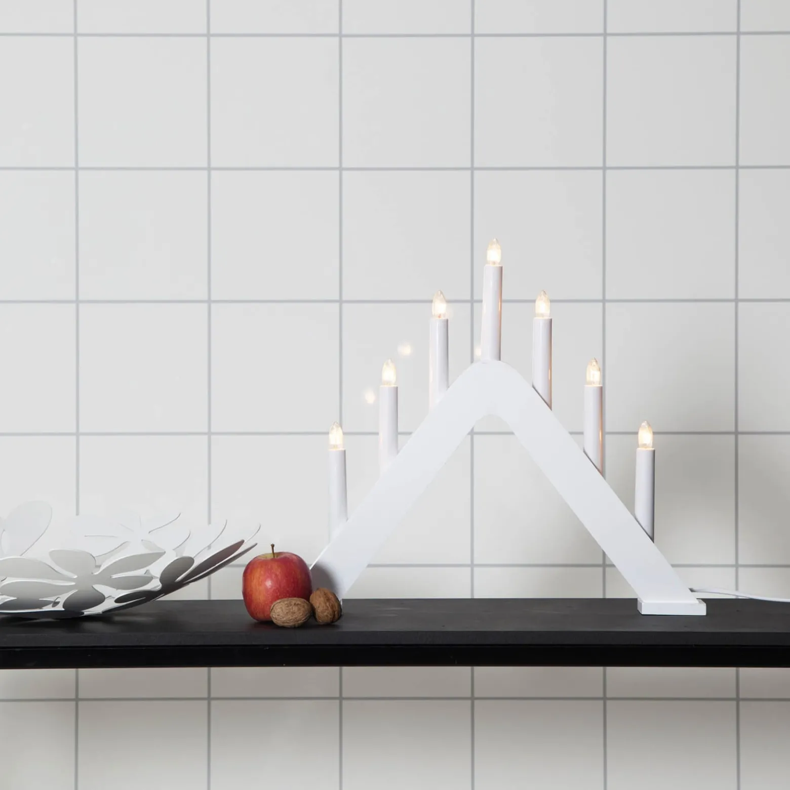 Modern designter Kerzenleuchter Jarve weiß
