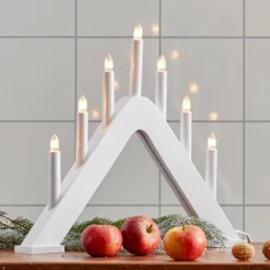 Modern designter Kerzenleuchter Jarve weiß