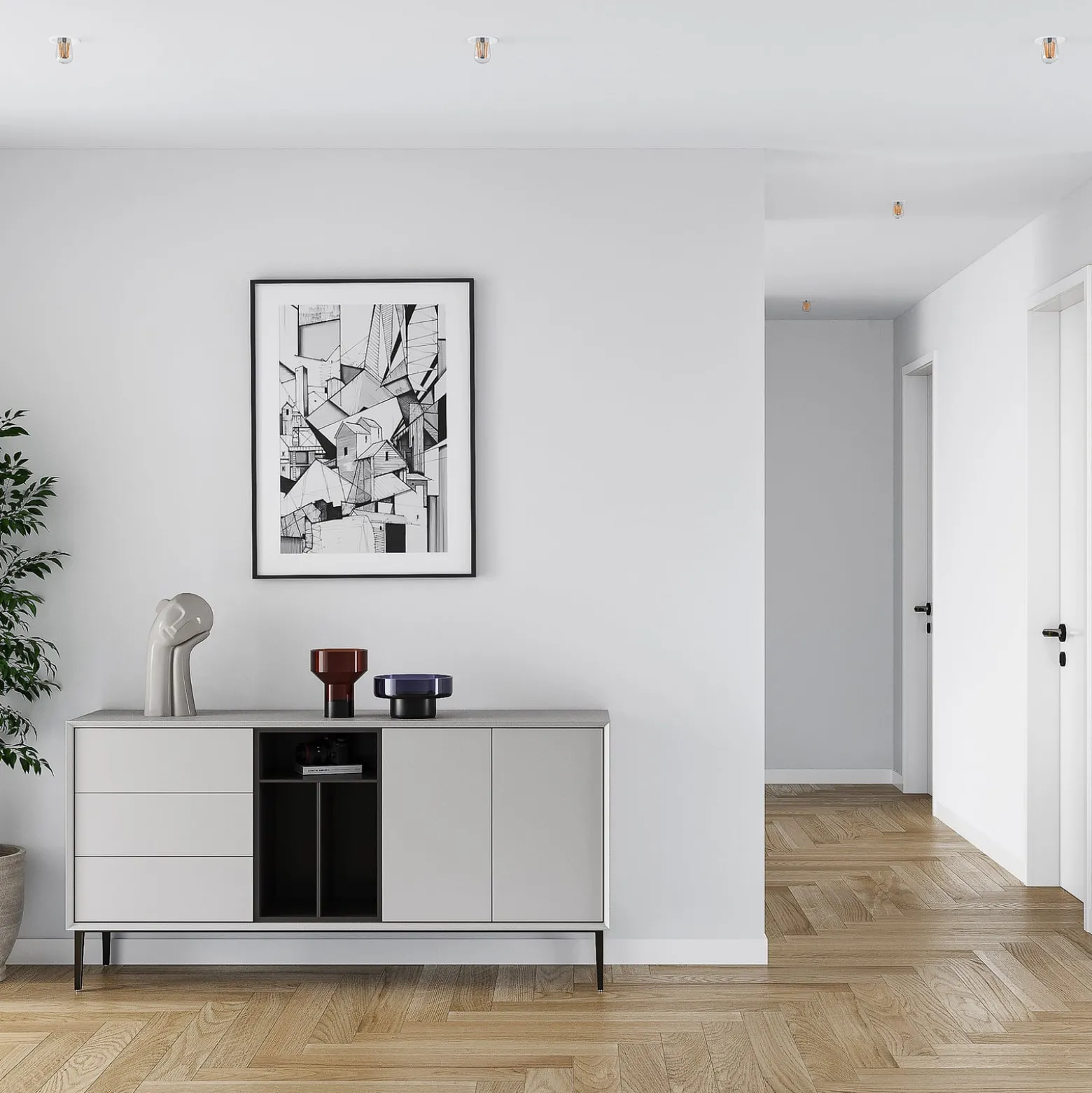 Molto Luce Einbaulampe Willi 68R, weiß, Aluminium, E27