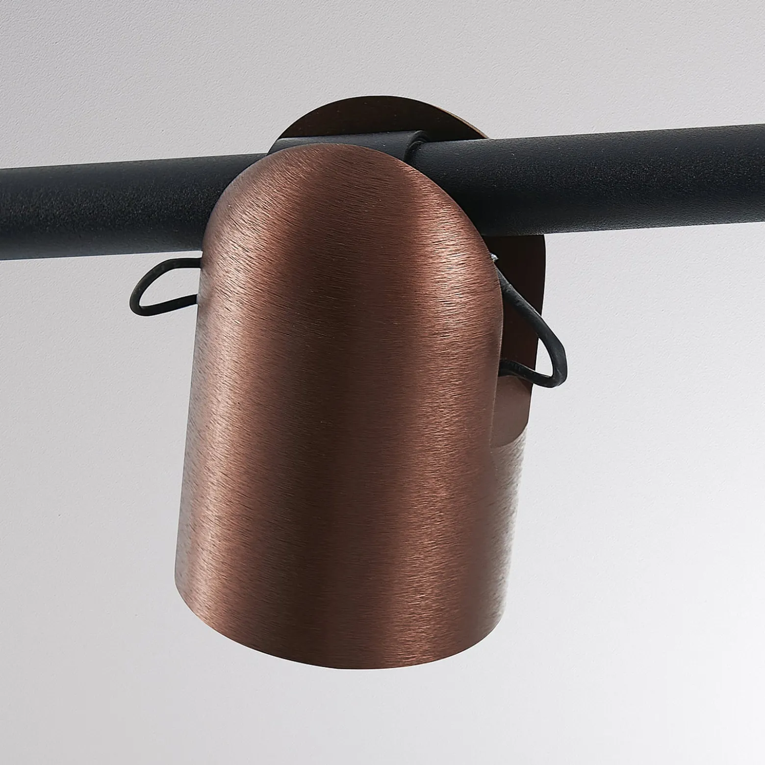Molto Luce Hängelampe Nuun PD, schwarz/kaffeebraun, 4-flg.