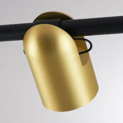 Molto Luce Hängelampe Nuun SD, schwarz/goldfarben, 3-flg.
