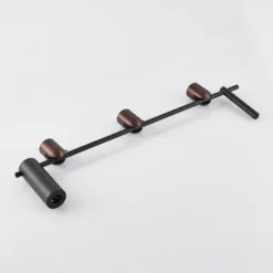Molto Luce Hängelampe Nuun SD, schwarz/kaffeebraun, 3-flg.