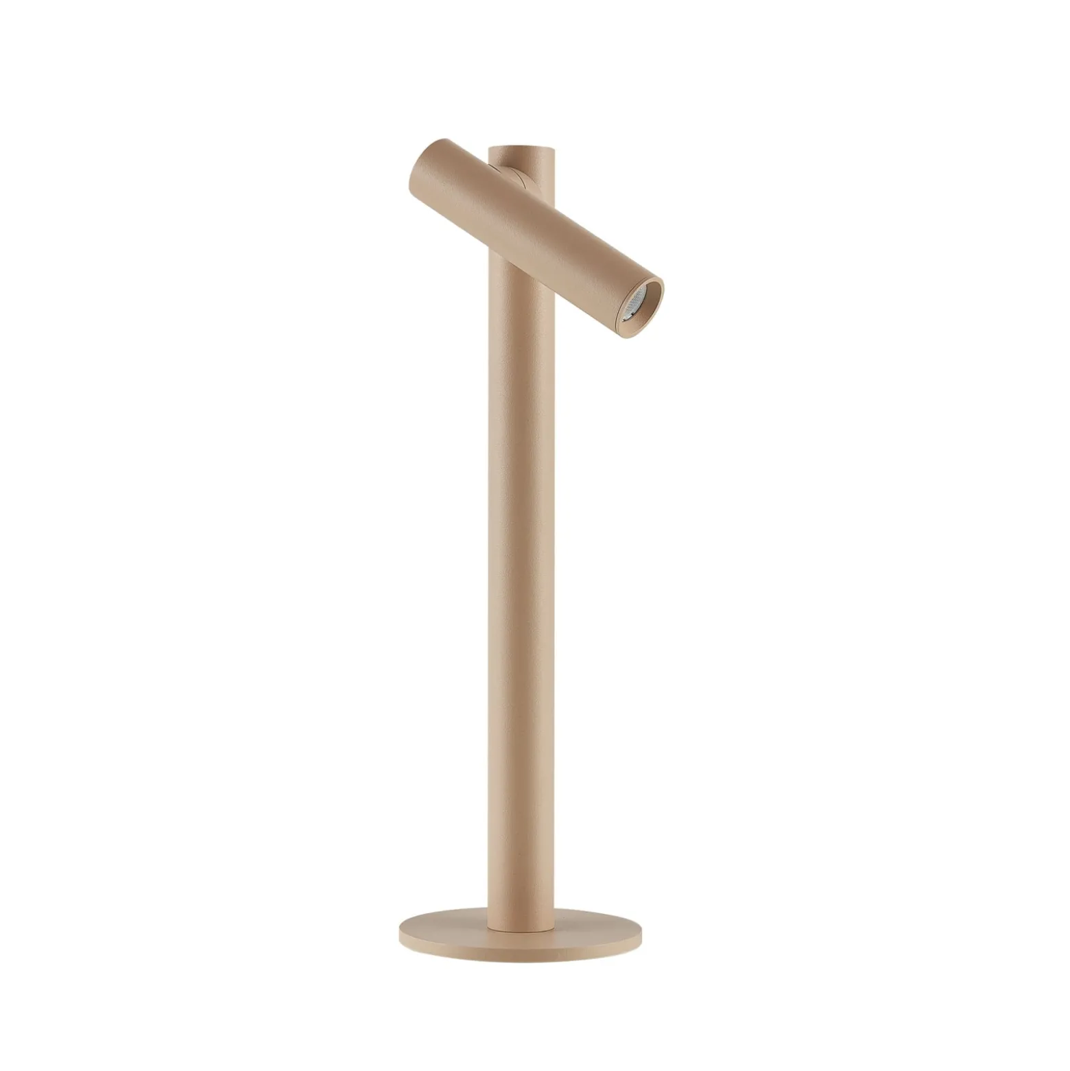 Molto Luce LED-Akku-Tischlampe Mimo T, sandfarben, Aluminium