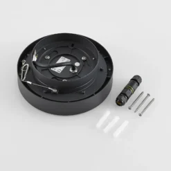 Molto Luce LED-Außen-Deckenlampe Nona, Ø 18,2 cm, anthrazit