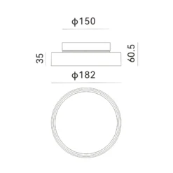 Molto Luce LED-Außen-Deckenlampe Nona, Ø 18,2 cm, anthrazit