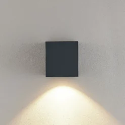 Molto Luce LED-Außenwandlampe Wado, anthrazit, Aluminium