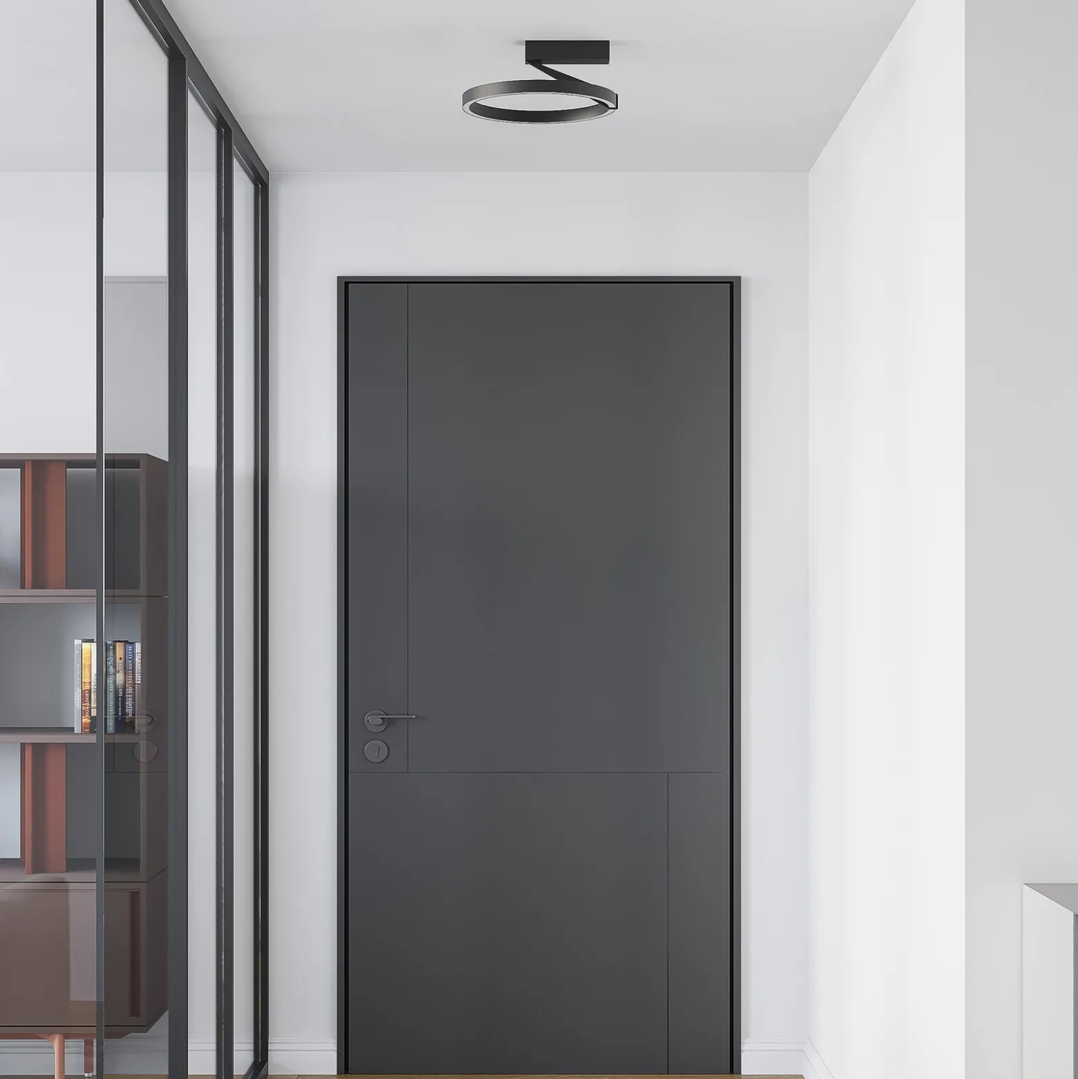 Molto Luce LED-Deckenlampe Melli SDI, schwarz, Alu, Ø 33 cm