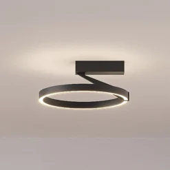 Molto Luce LED-Deckenlampe Melli SDI, schwarz, Alu, Ø 33 cm