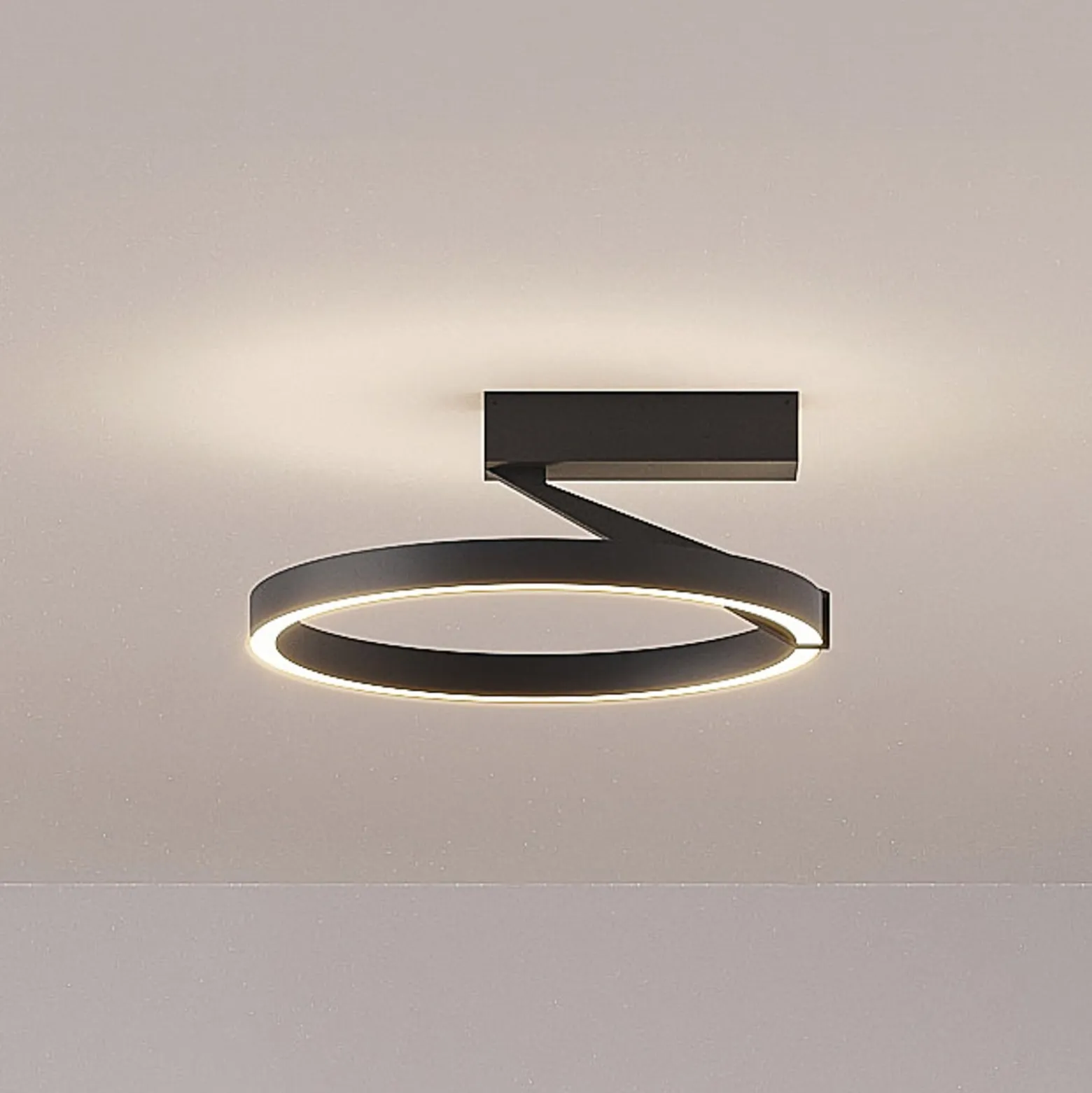 Molto Luce LED-Deckenlampe Melli SDI, schwarz, Alu, Ø 33 cm