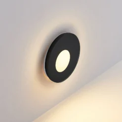 Molto Luce LED-Einbaulampe Wall 68R Glass IP44 RD, schwarz