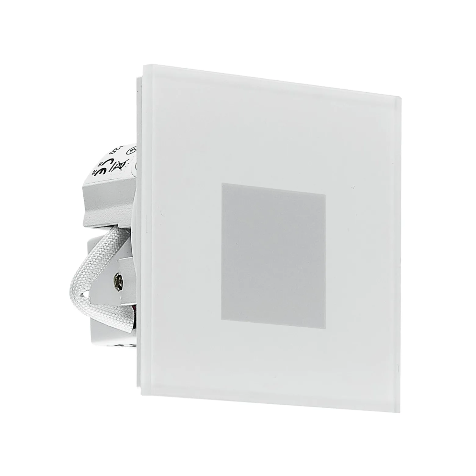 Molto Luce LED-Einbaulampe Wall R68 Glass IP44 SQ, weiß, CCT