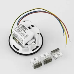Molto Luce LED-Einbaulampe Wall 68R IP44 RD, schwarz, CCT