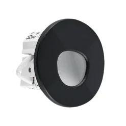Molto Luce LED-Einbaulampe Wall 68R Sina IP44 RD, schwarz
