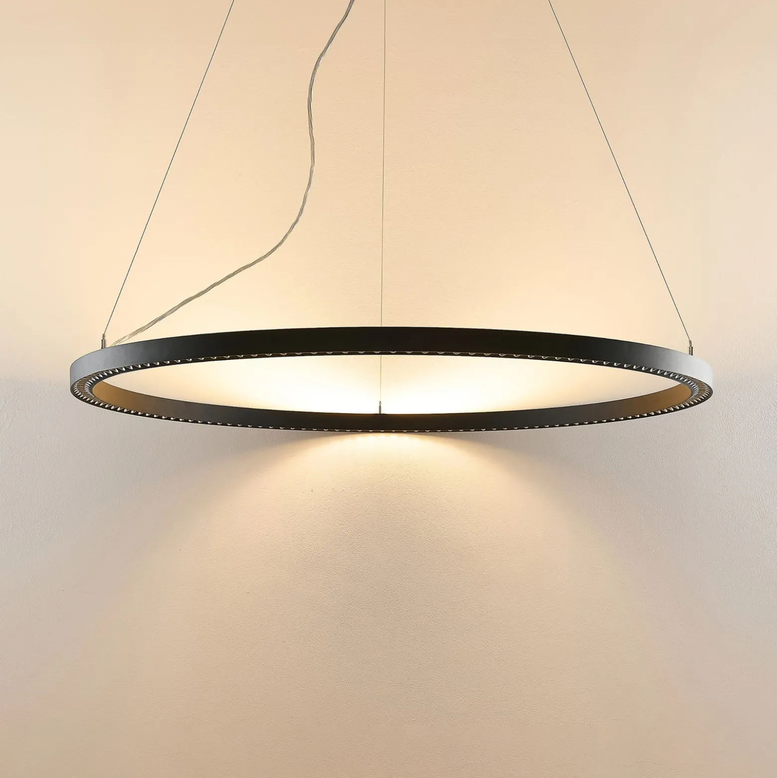 Molto Luce LED-Hängelampe Perfora Pro, schwarz, Ø 120,5 cm
