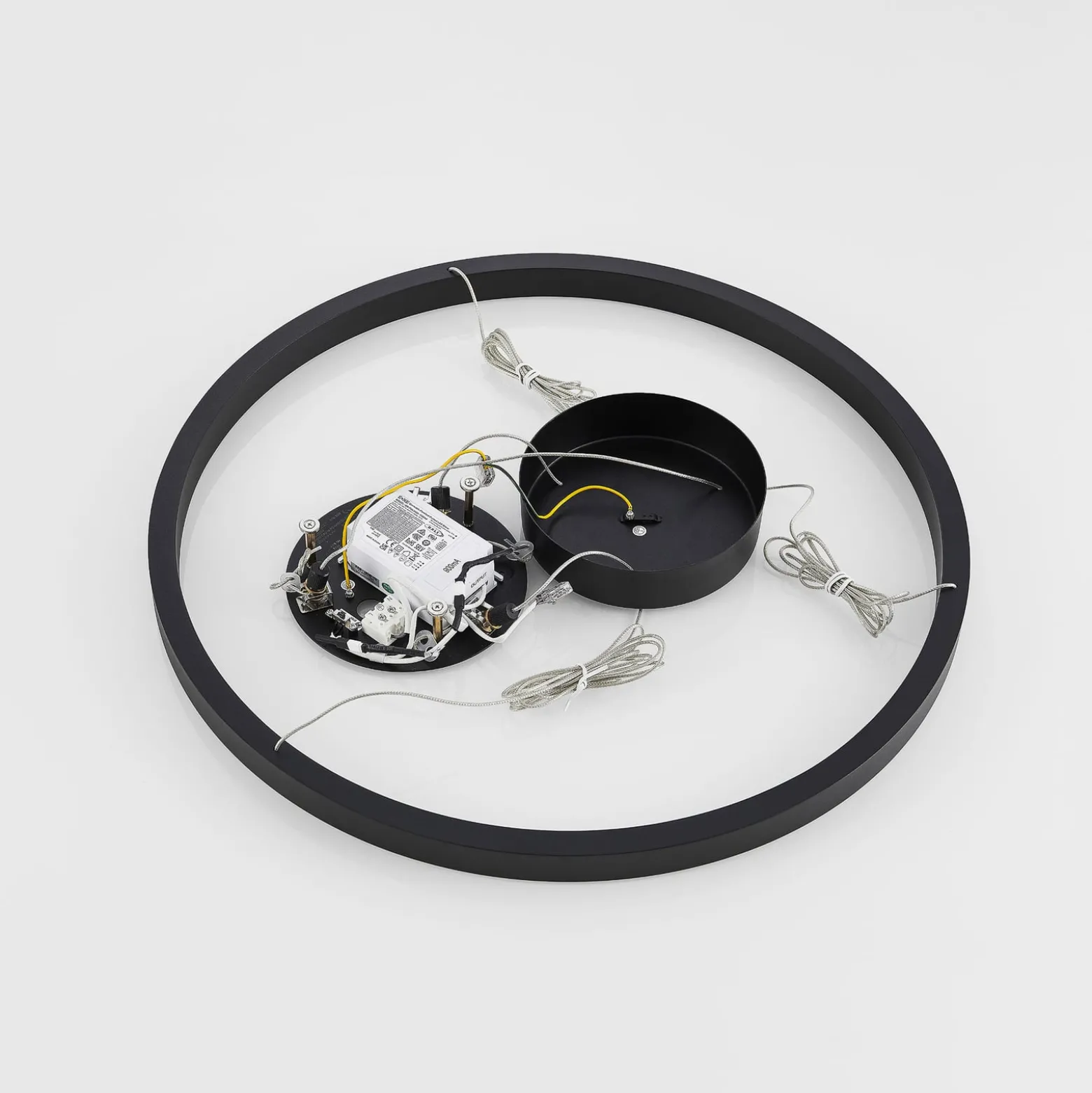 Molto Luce LED-Hängelampe Perfora, schwarz, Ø 60 cm, Alu