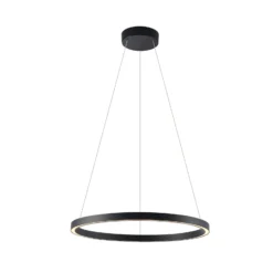 Molto Luce LED-Hängelampe Perfora, schwarz, Ø 60 cm, Alu