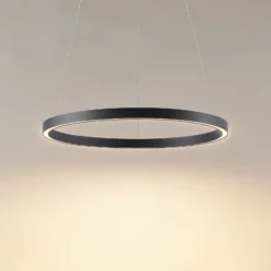 Molto Luce LED-Hängelampe Perfora, schwarz, Ø 60 cm, Alu