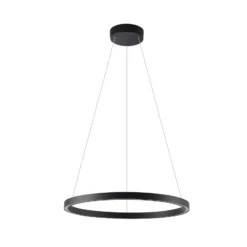 Molto Luce LED-Hängelampe Perfora, schwarz, Ø 60 cm, Alu