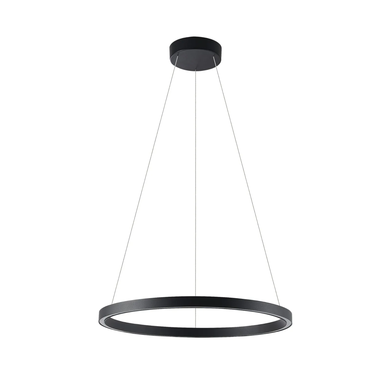 Molto Luce LED-Hängelampe Perfora, schwarz, Ø 60 cm, Alu