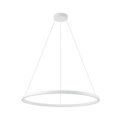 Molto Luce LED-Hängelampe Perfora, weiß, Ø 90 cm, Aluminium