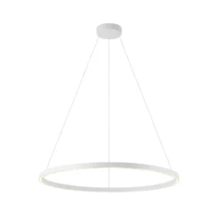 Molto Luce LED-Hängelampe Perfora, weiß, Ø 90 cm, Aluminium