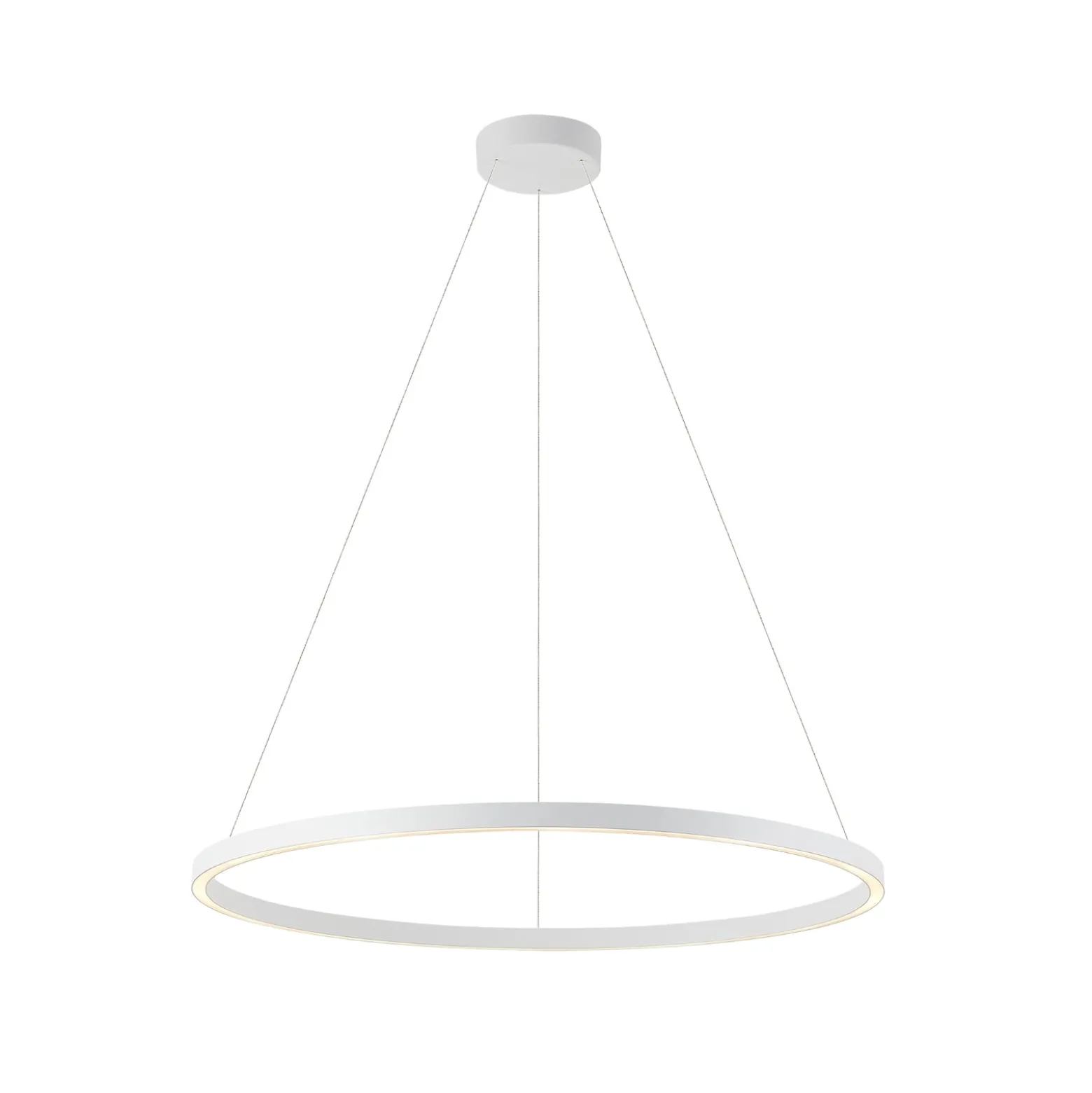 Molto Luce LED-Hängelampe Perfora, weiß, Ø 90 cm, Aluminium