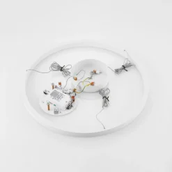 Molto Luce LED-Hängelampe Perfora, weiß, Ø 60 cm, Aluminium