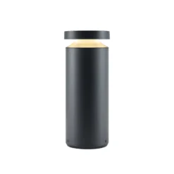 Molto Luce LED-Sockellampe Mona, Ø 18 cm, Alu, Höhe 45 cm