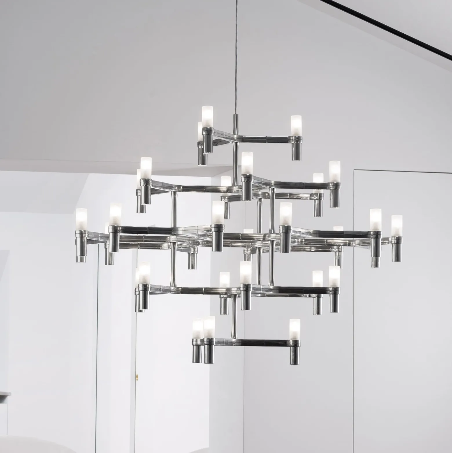 Nemo Crown Major Hängelampe 30-flammig aluminium