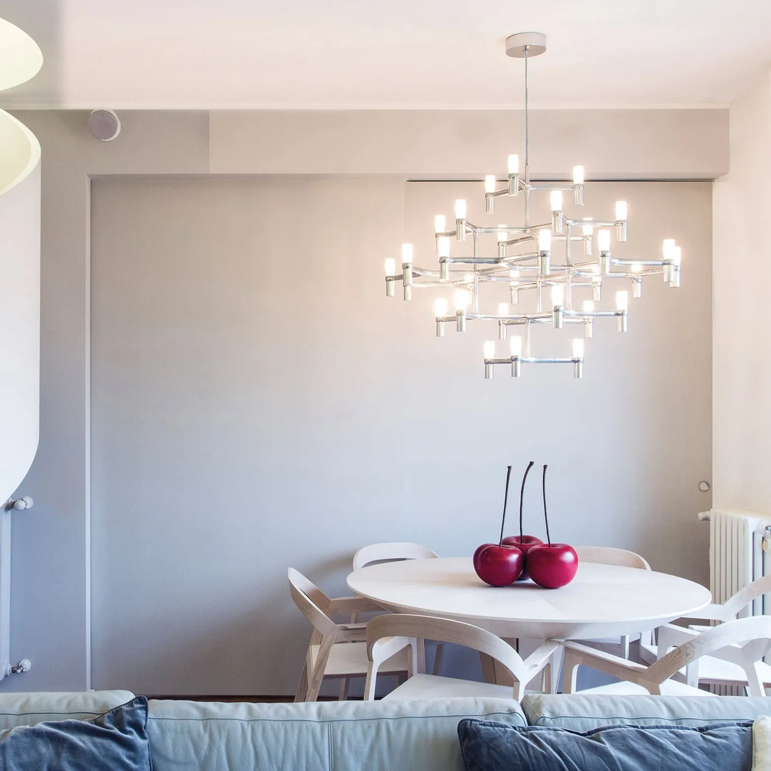 Nemo Crown Major Hängelampe 30-flammig aluminium